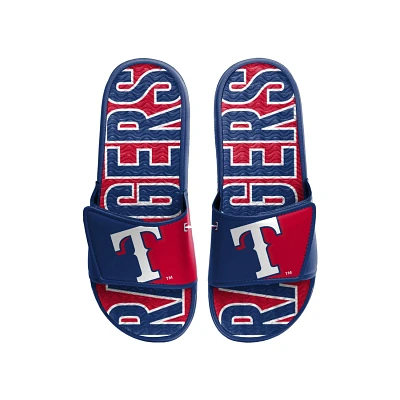 FOCO Texas Rangers Logo Gel Slide Sandals                                                                                       