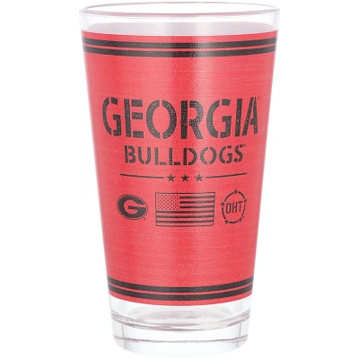 Georgia Bulldogs 16oz OHT Military Appreciation Pint Glass                                                                      
