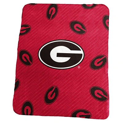 Georgia Bulldogs 50" x 60" Repeating Logo Classic Plush Throw Blanket                                                           