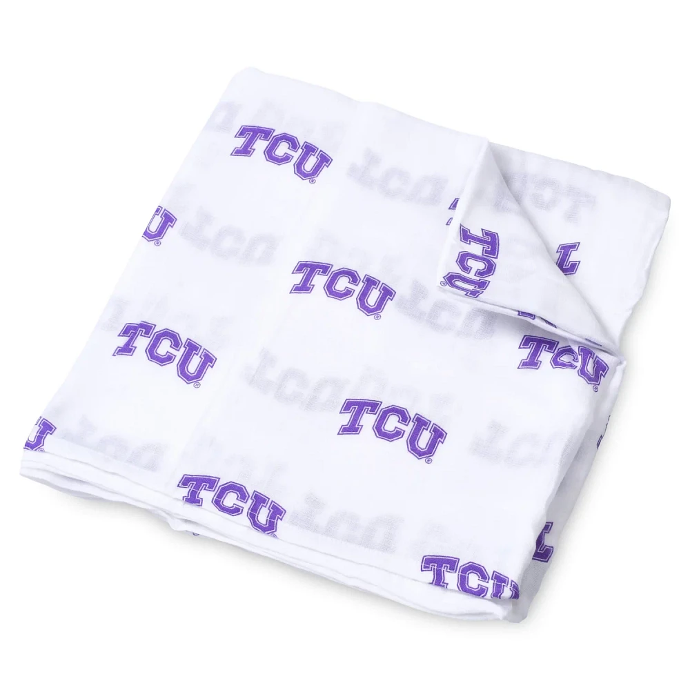 Infant TCU Horned Frogs 47'' x 47'' Muslin Swaddle Blanket                                                                      