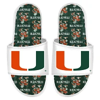 ISlide Miami Hurricanes Team Pattern Gel Slide Sandals                                                                          