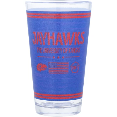 Kansas Jayhawks 16oz OHT Military Appreciation Pint Glass                                                                       