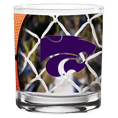 Kansas State Wildcats 14oz Basketball Rocks Glass                                                                               