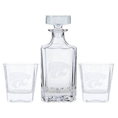 Kansas State Wildcats 3-Piece Decanter Set                                                                                      