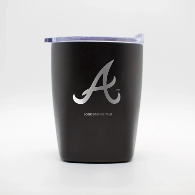 Logo Brands Atlanta Braves 10 oz Etch Powder Coat Rocks Tumbler                                                                 