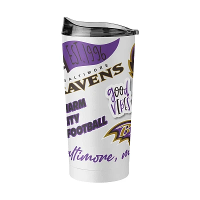 Logo Brands Baltimore Ravens 20 oz Native Powder Coat Tumbler                                                                   