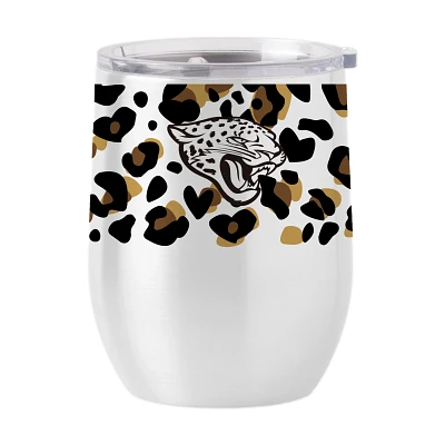 Logo Brands Jacksonville Jaguars 16 oz Neutral Leopard Stainless Curved Beverage Tumbler                                        