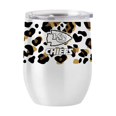 Logo Brands Kansas City Chiefs 16 oz Neutral Leopard Stainless Curved Beverage Tumbler                                          