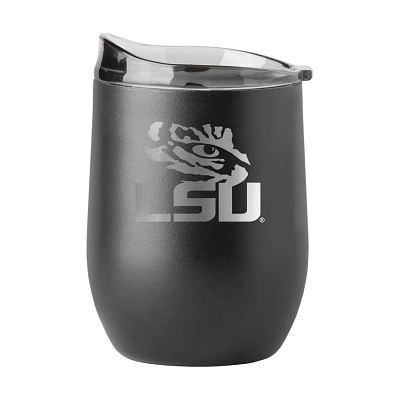 Logo Brands Louisiana State University Etch Black Powder Coat 16 oz Curved Tumbler                                              