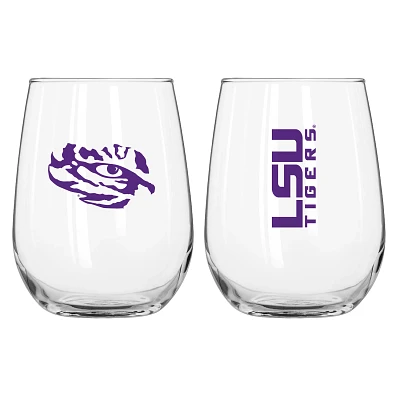 Logo Brands Louisiana State University Gameday 16 oz Curved Beverage Glass                                                      