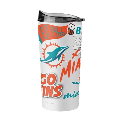 Logo Brands Miami Dolphins 20 oz Native Powder Coat Tumbler                                                                     