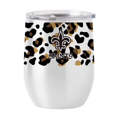 Logo Brands New Orleans Saints 16 oz Neutral Leopard Stainless Curved Beverage Tumbler                                          