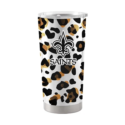 Logo Brands New Orleans Saints 20 oz Neutral Leopard Stainless Steel Tumbler                                                    