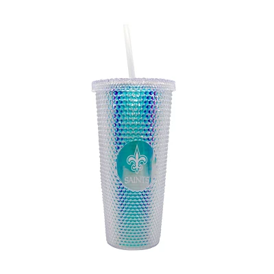 Logo Brands New Orleans Saints Iridescent Studded 24 oz Tumbler                                                                 