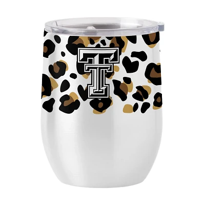 Logo Brands Texas Tech University 16 oz Neutral Leopard Stainless Curved Beverage Tumbler                                       
