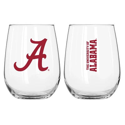 Logo Brands University of Alabama Gameday 16 oz Curved Beverage Glass                                                           