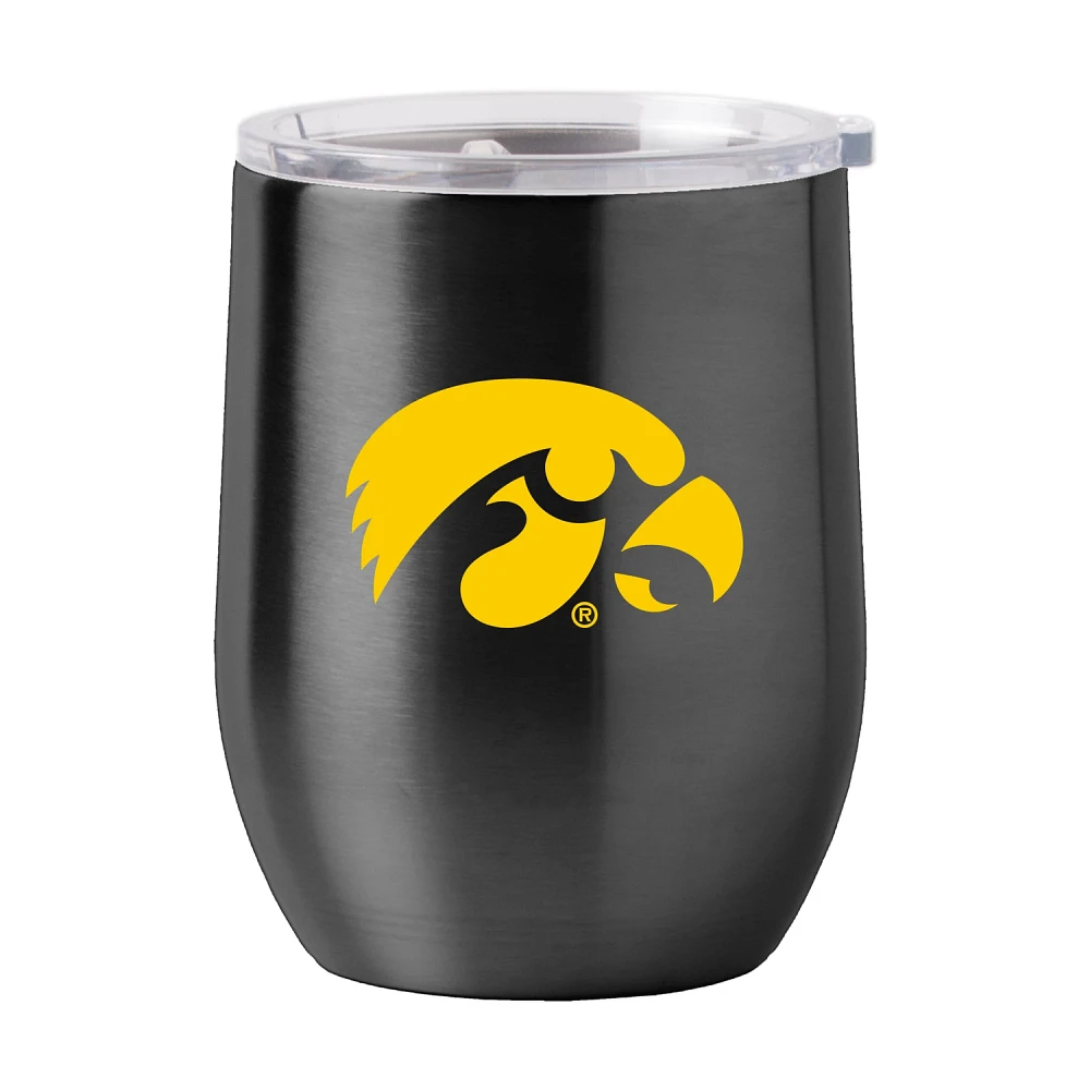 Logo Brands University of Iowa 16 oz Gameday Stainless Curved Beverage Tumbler                                                  