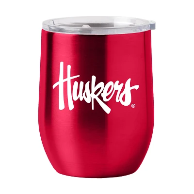 Logo Brands University of Nebraska 16 oz Gameday Stainless Curved Beverage Tumbler                                              
