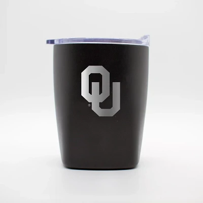 Logo Brands University of Oklahoma 10 oz Etch Powder Coat Rocks Tumbler                                                         