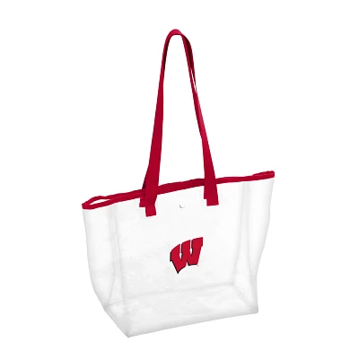 Logo Brands University of Wisconsin Stadium Clear Tote Bag                                                                      