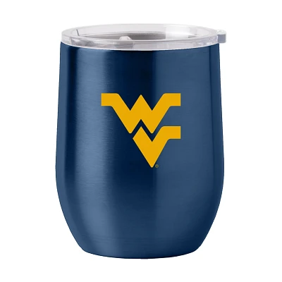 Logo Brands West Virginia University 16 oz Gameday Stainless Curved Beverage Tumbler                                            
