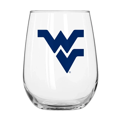 Logo Brands West Virginia University Gameday 16 oz Curved Beverage Glass                                                        