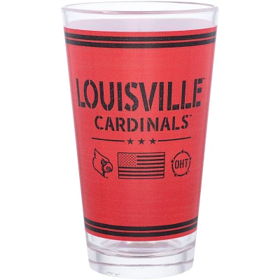 Louisville Cardinals 16oz OHT Military Appreciation Pint Glass                                                                  