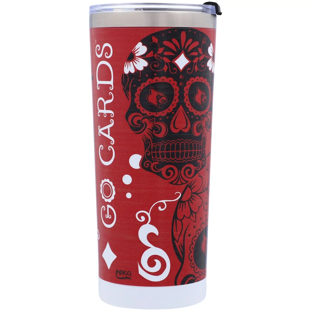 Louisville Cardinals 24oz Dia De Los Muertos Stainless Steel Tumbler                                                            