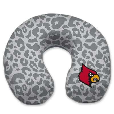 Louisville Cardinals Cheetah Print Memory Foam Travel Pillow                                                                    