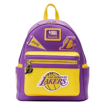 Loungefly Los Angeles Lakers Patches Mini Backpack                                                                              