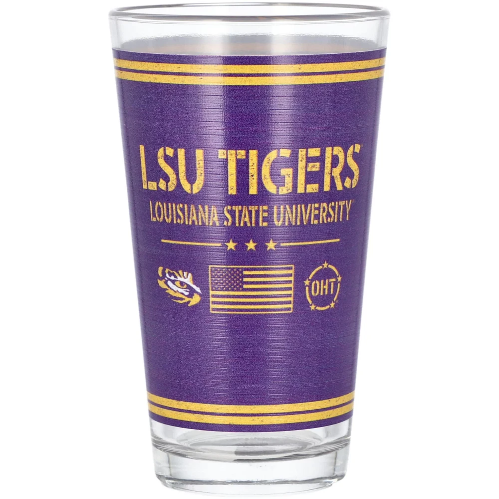 LSU Tigers 16oz OHT Military Appreciation Pint Glass                                                                            