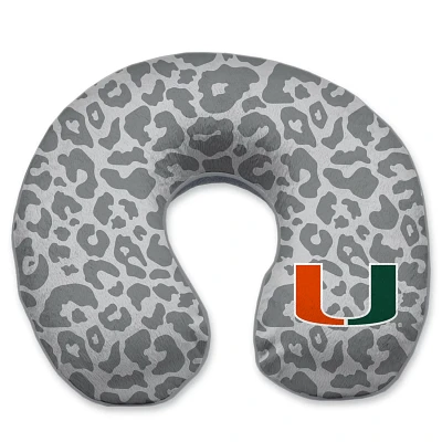 Miami Hurricanes Cheetah Print Memory Foam Travel Pillow                                                                        