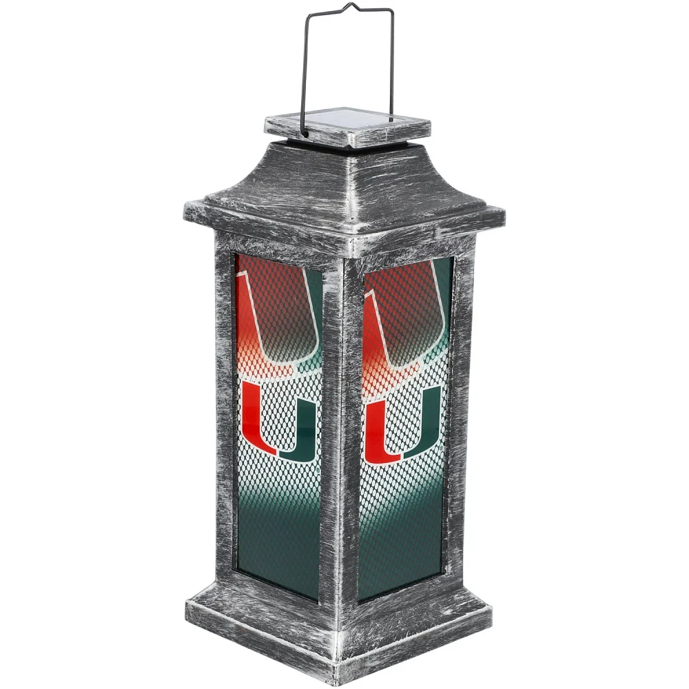 Miami Hurricanes Solar Garden Lantern                                                                                           