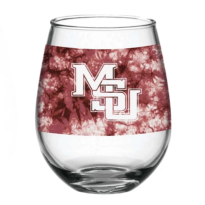 Mississippi State Bulldogs 15oz XD Vintage Tie-Dye Stemless Wine Glass                                                          
