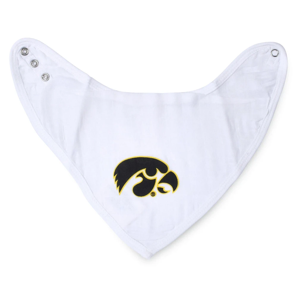 Newborn  Infant Iowa Hawkeyes Muslin Bandana Bib                                                                                