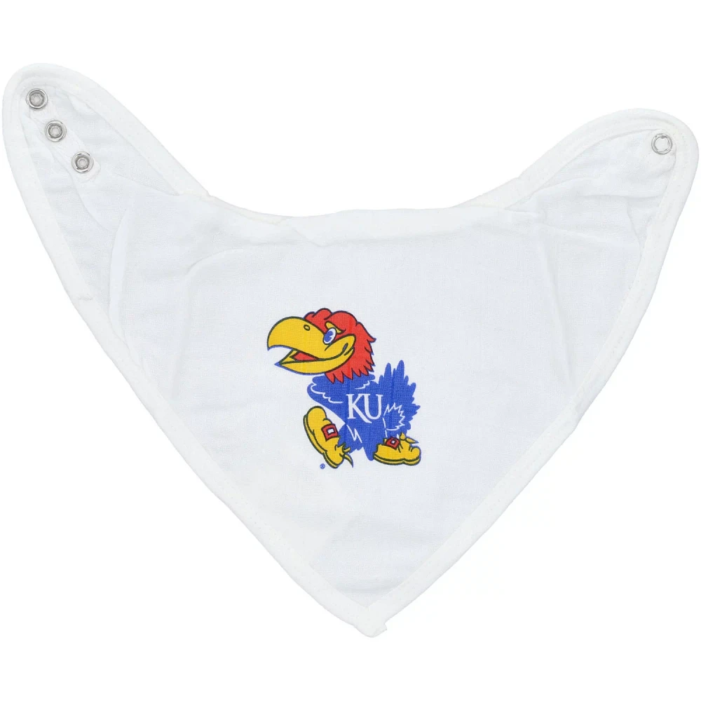 Newborn  Infant Kansas Jayhawks Muslin Bandana Bib                                                                              