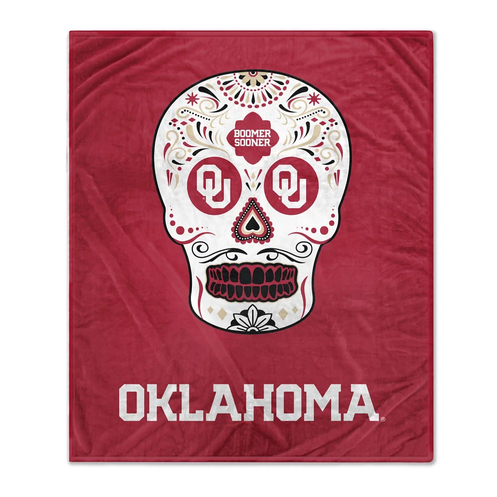 Oklahoma Sooners 60'' x 70'' Sugar Skull Fleece Blanket                                                                         