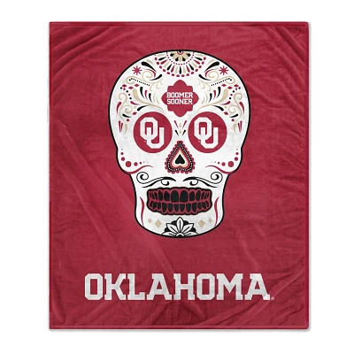 Oklahoma Sooners 60'' x 70'' Sugar Skull Fleece Blanket                                                                         