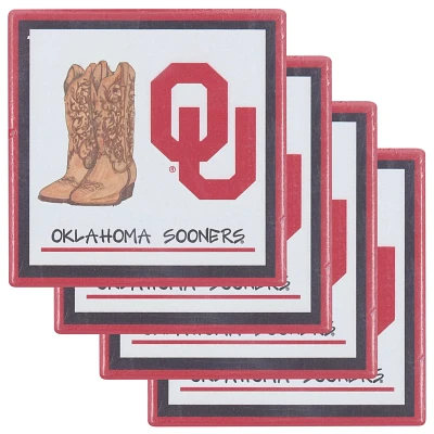 Oklahoma Sooners Four-Pack Coaster Set                                                                                          
