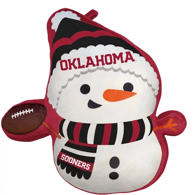 Oklahoma Sooners Holiday Snowman Plushlete Pillow                                                                               