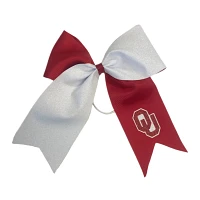 Oklahoma Sooners Jumbo Glitter Bow with Ponytail Holder                                                                         