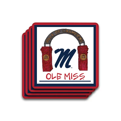Ole Miss Rebels Four-Pack Coaster Set                                                                                           