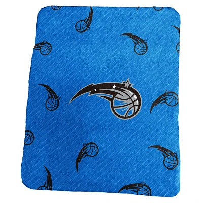 Orlando Magic 50" x 60" Repeating Logo Classic Plush Throw Blanket                                                              