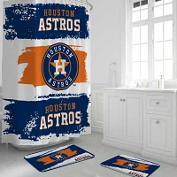 Pegasus Houston Astros Shower Curtain  Bath Mat Set                                                                             