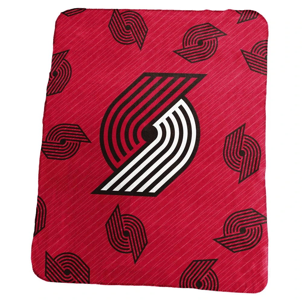 Portland Trail Blazers 50" x 60" Repeating Logo Classic Plush Throw Blanket                                                     