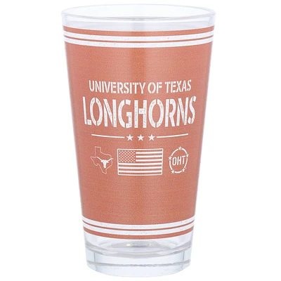 Texas Longhorns 16oz OHT Military Appreciation Pint Glass                                                                       