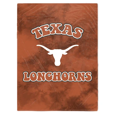 Texas Longhorns 60'' x 70'' Bubble Tie-Dye Flannel Sherpa Blanket                                                               