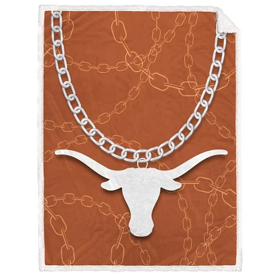 Texas Longhorns 60'' x 80'' Fan Chain Flannel Sherpa Blanket                                                                    