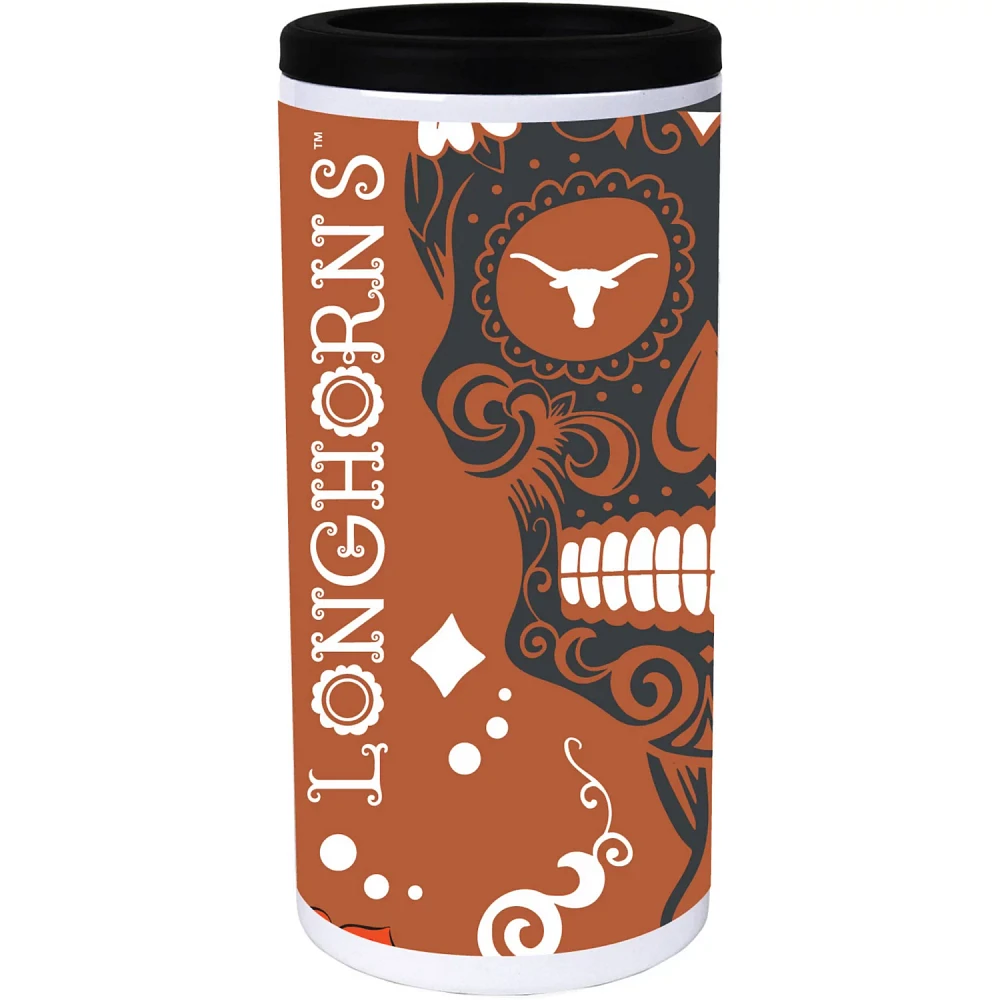 Texas Longhorns Dia Stainless Steel 12oz Slim Can Cooler                                                                        