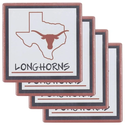 Texas Longhorns Four-Pack Coaster Set                                                                                           
